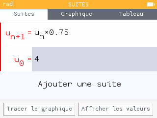 Copie écran calculatrice