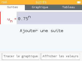 Copie écran calculatrice